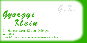 gyorgyi klein business card
