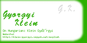 gyorgyi klein business card